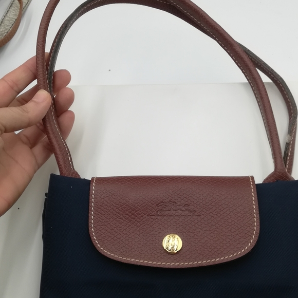 Longchamp Navy and Brown Tote Bag - Picture 4 of 6